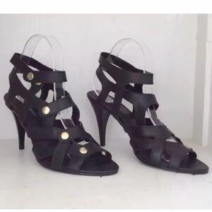 Cynthia Rowley Strappy Black Sandal Heels